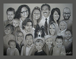 300x231 Family Portrait Drawings - Family Portrait Drawing
