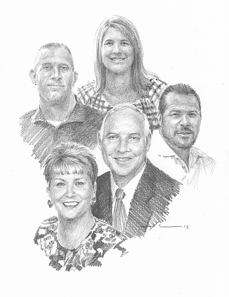 464x600 Family Portrait Drawing - Family Portrait Drawing