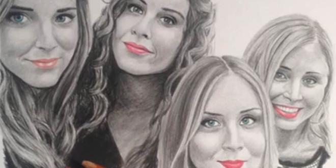 660x330 Amazing Family Portrait Develops Before Your Eyes Let's Draw People - Family Portrait Drawing