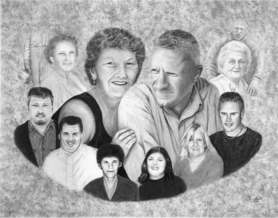 900x707 Quade Family Portrait Drawing - Family Portrait Drawing