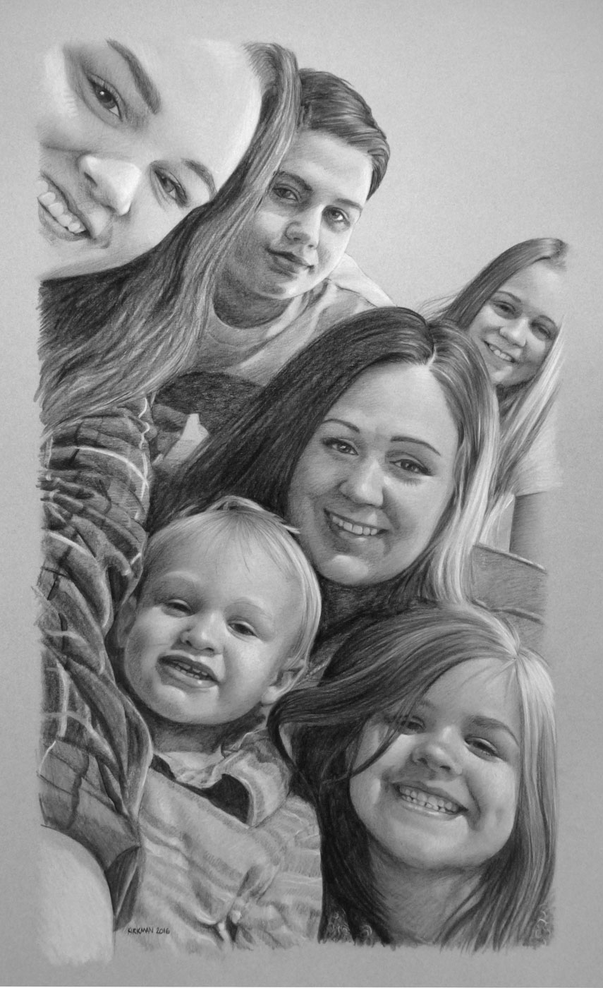 855x1400 rita kirkman's daily paintings portrait commissions, and new - Family Portrait Drawing