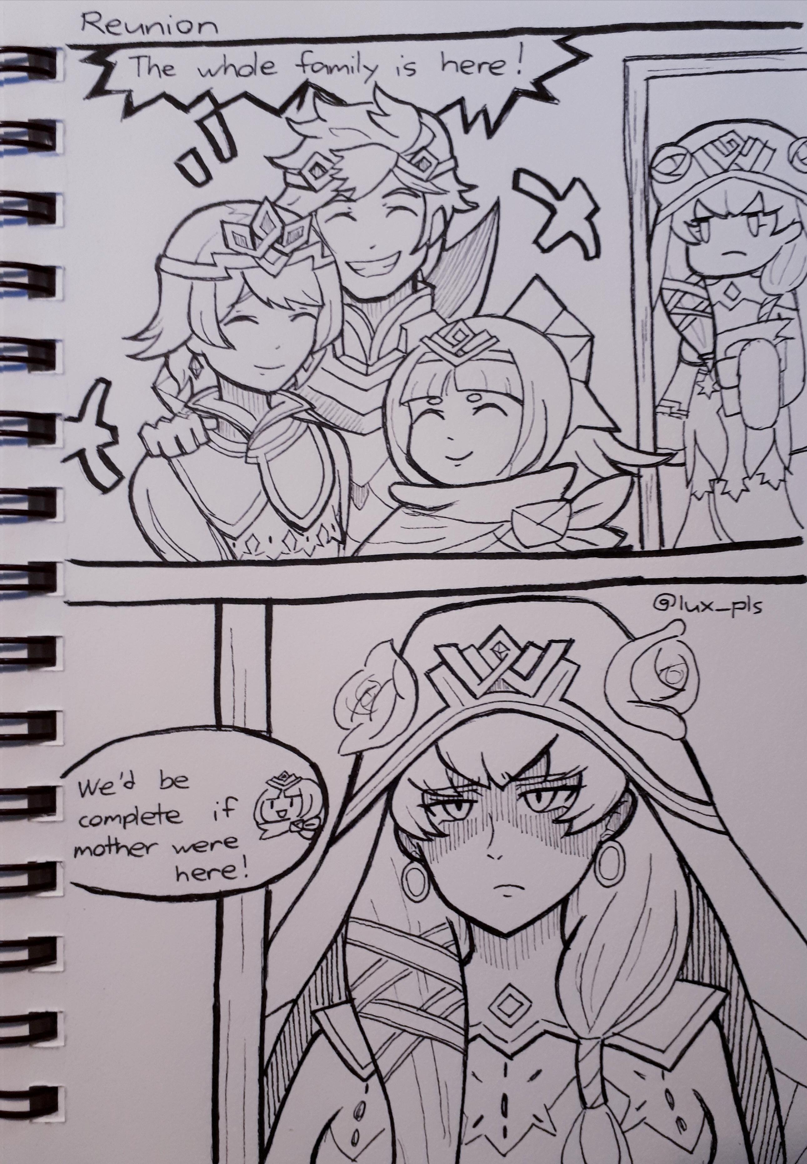 2582x3726 Nifl Family Reunion Fireemblemheroes - Family Reunion Drawing