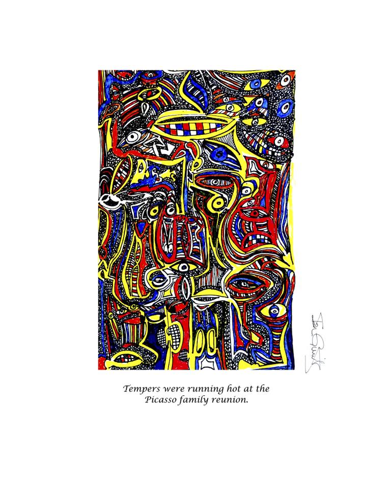 770x963 Picasso Family Reunion Drawing - Family Reunion Drawing