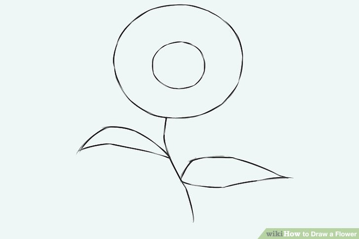 728x485 Easy Family Tree Drawing Easy Ways To Draw A Flower Wikihow - Family Tree Drawing Easy