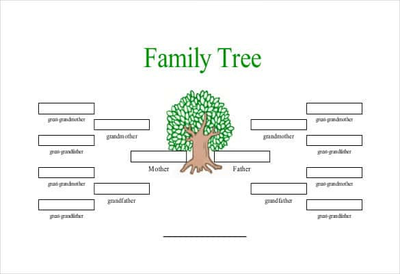585x400 How To Draw A Family Tree Fantastic Family Tree In Retro Style - Family Tree Drawing Free
