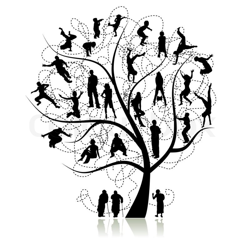 800x800 Family Tree, Relatives Stock Vector Colourbox - Family Tree Line Drawing