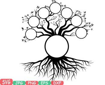 350x284 Family Tree Clip Art Word Art Branche Past Tree Deep Roots - Family Tree Line Drawing