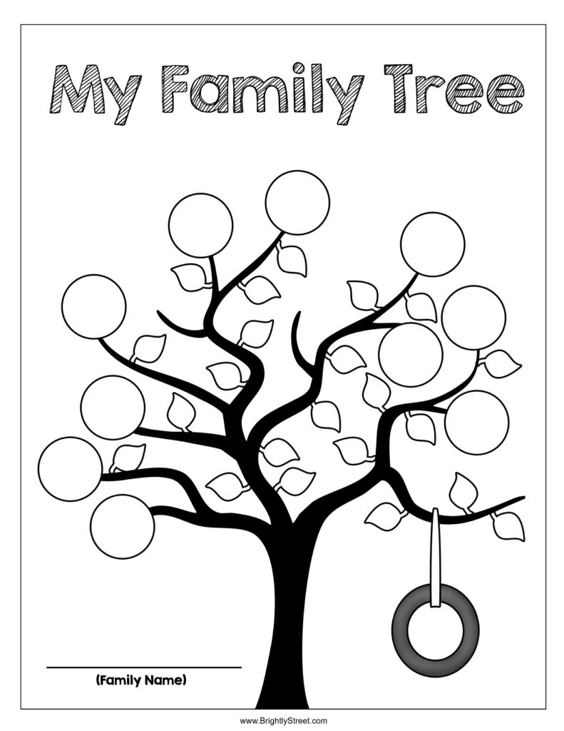 791x1024 My Family Tree Printable Family History Life - Family Tree Line Drawing