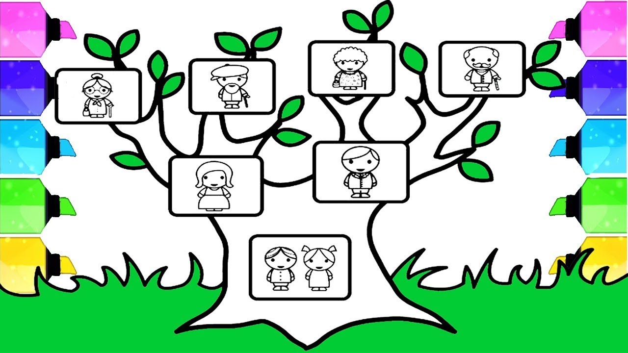 Family Tree Line Drawing at PaintingValley.com | Explore collection of ...