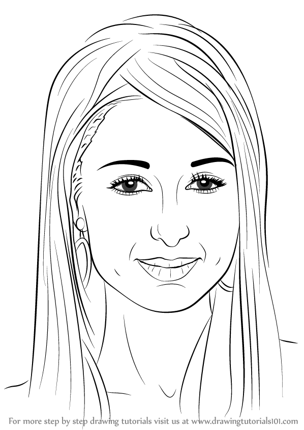 598x844 Learn How To Draw Paris Hilton - Famous People Drawing