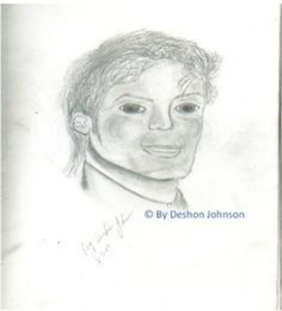 581x640 Deshon Johnson Artwork Michael Jackson Original Drawing Pencil - Famous People Drawing