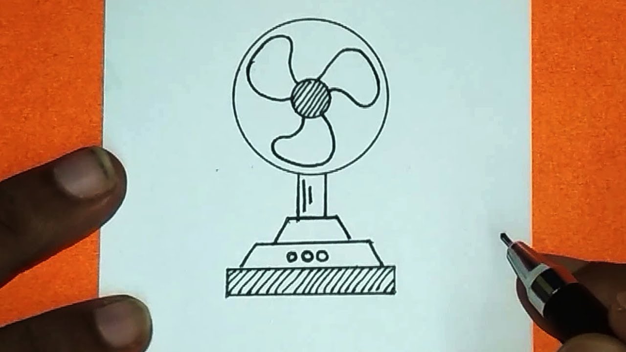 1280x720 how to draw a table fan easy table fan drawing for kids - Fan Drawing