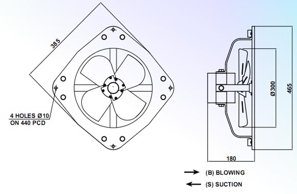 581x380 superior electric machines private limited air moving solutions - Fan Drawing