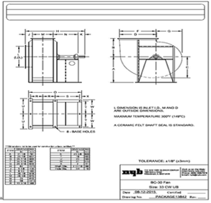 304x293 customized fan drawing package new york blower company - Fan Drawing