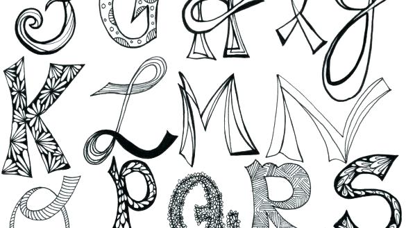 Fancy Alphabet Letters Drawing at PaintingValley.com | Explore ...