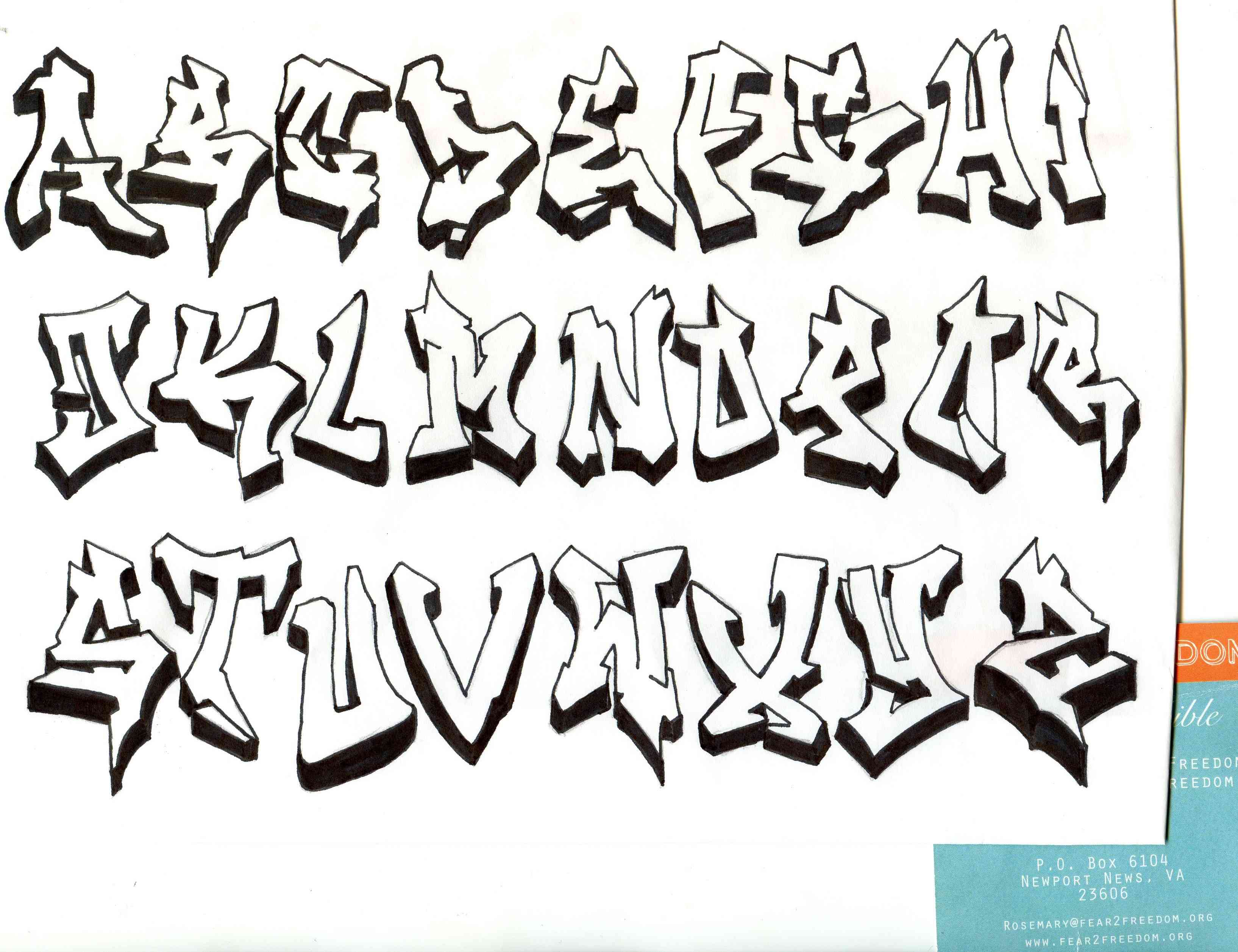 graffiti letters alphabet wildstyle a z
