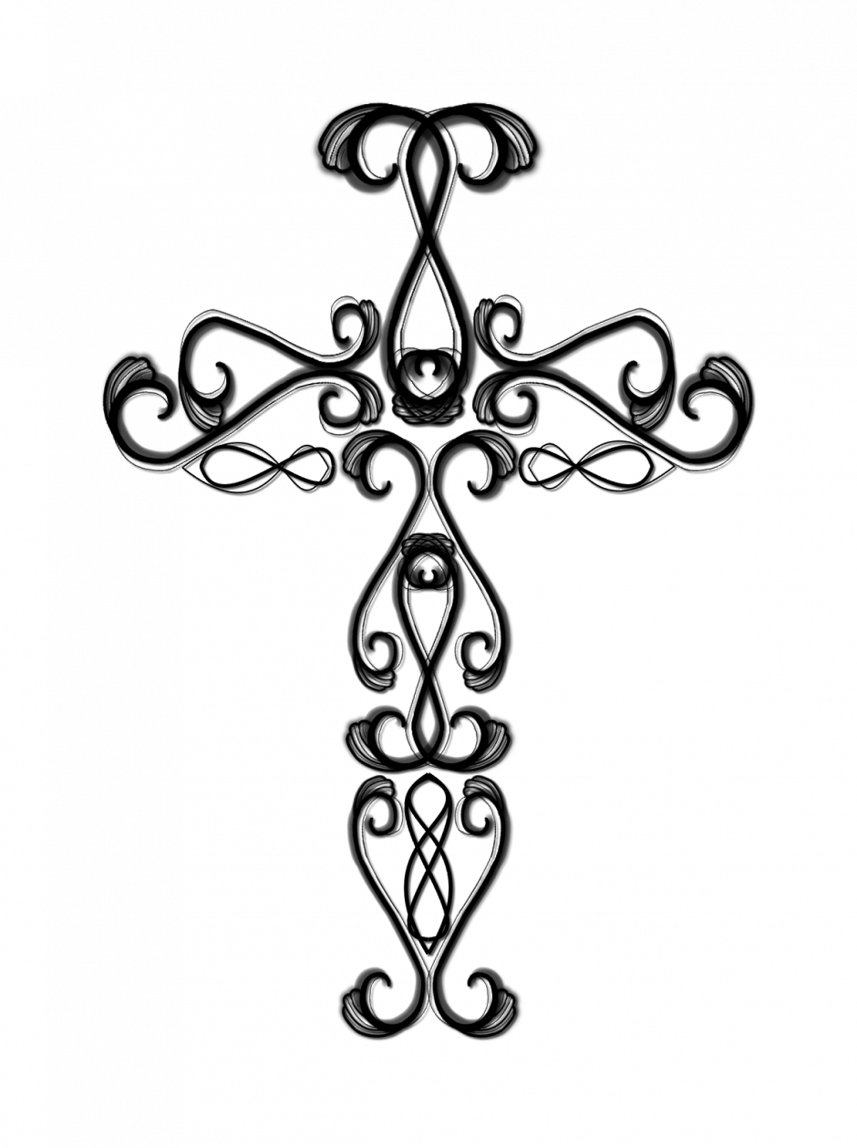 940x1259 Fancy Cross Image Transparent Stock - Fancy Cross Drawing