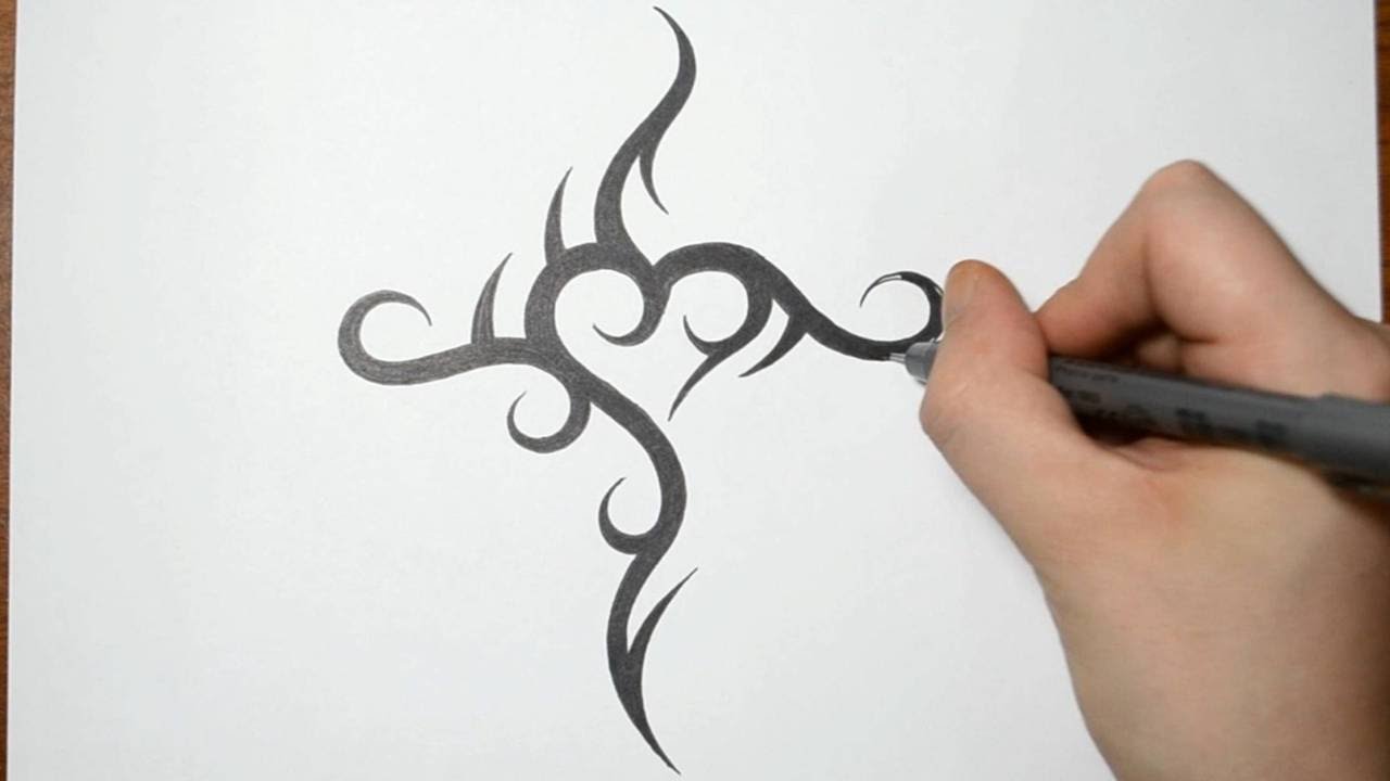 1280x720 How To Draw A Cross With A Heart - Fancy Cross Drawing