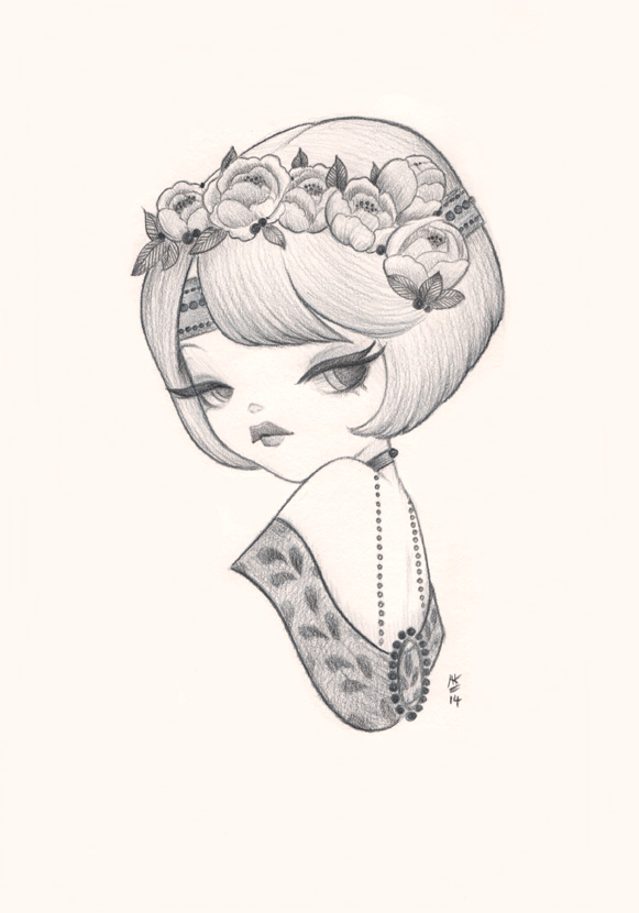 581x830 sweety pencil drawing flights of fancy exhibition anarkitty - Fancy Flower Drawing