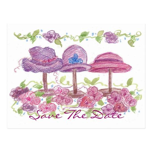 535x535 victorian fancy hats save the date flower drawing save the date - Fancy Flower Drawing