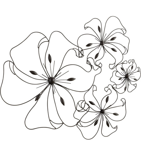 450x500 cyan design fancy flower graphite wall art - Fancy Flower Drawing