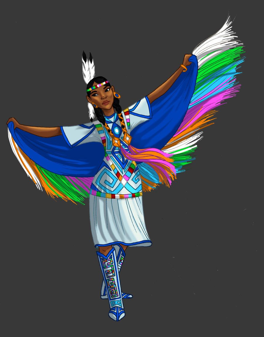 900x1148 Fancy Shawl - Fancy Shawl Dancer Drawing