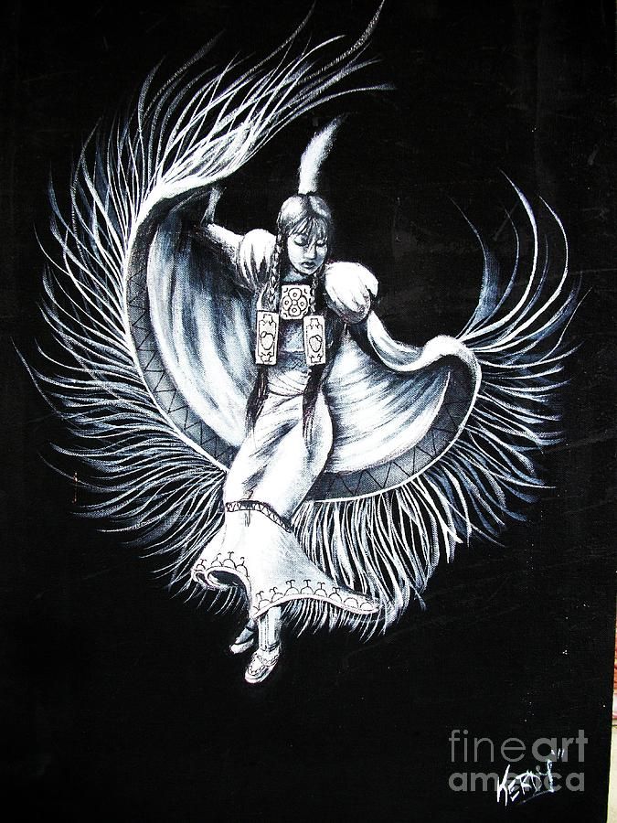 675x900 Shawl Dancer Canvas Print Canvas Art - Fancy Shawl Dancer Drawing