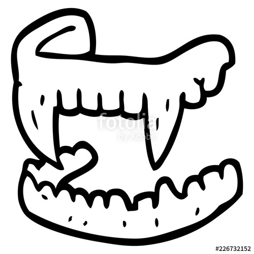 500x500 Line Drawing Cartoon Vampire Fangs Stock Image And Royalty Free - Fangs Drawing