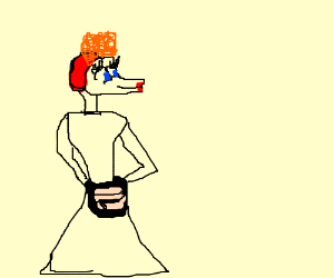 300x250 duck faced lucille ball wearing fanny pack drawing - Fanny Pack Drawing