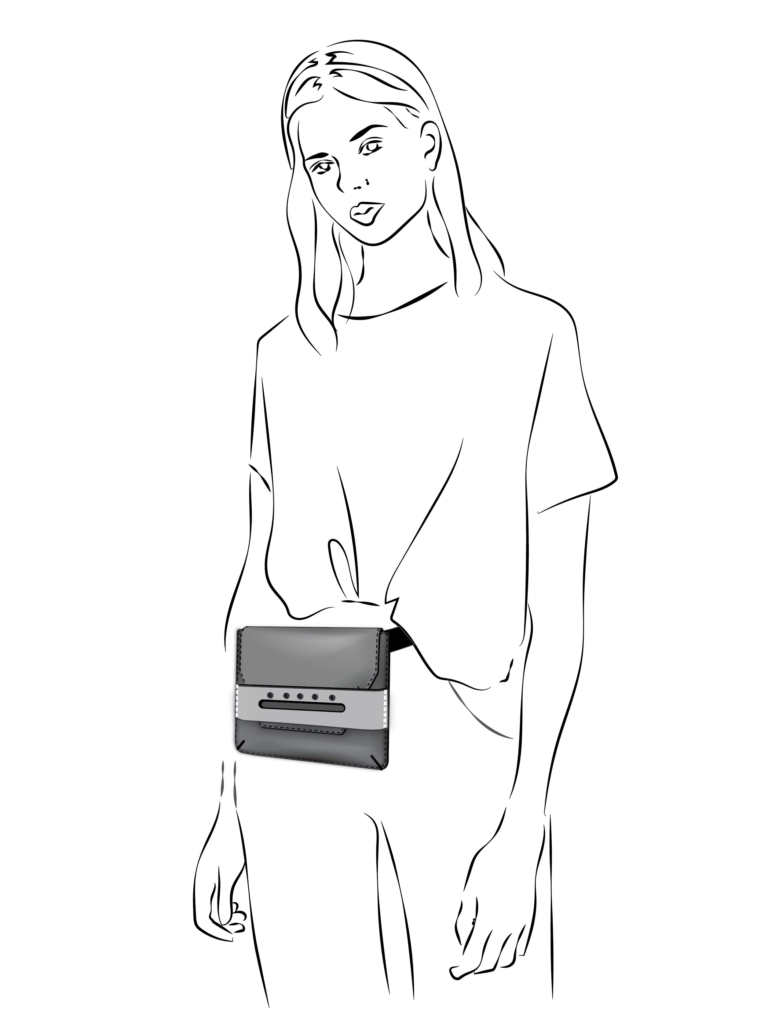 2550x3300 milck fanny pack tiffany t x betabrand - Fanny Pack Drawing