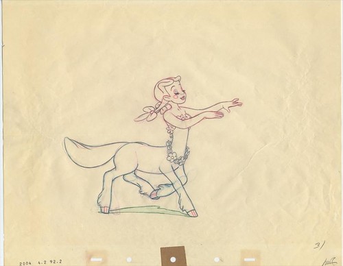 500x388 Disney Fantasia Fred Moore Scene Animation Drawing Centaurette - Fantasia Drawings