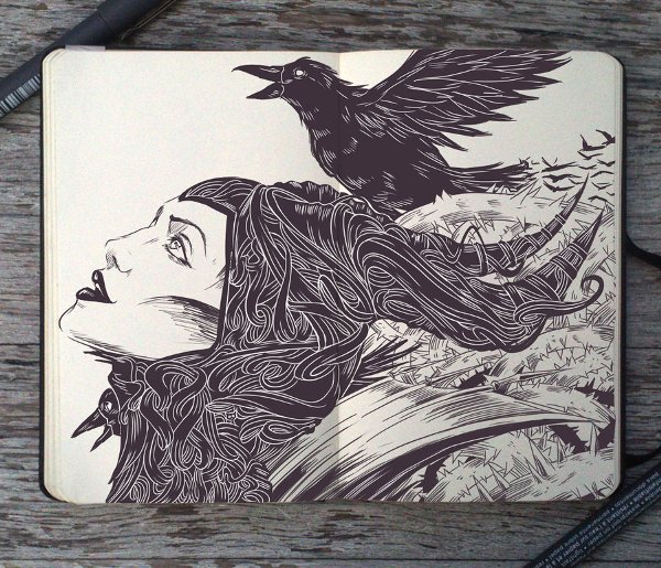 600x515 illustrator creates a fantastic drawing everyday for days - Fantastic Drawing