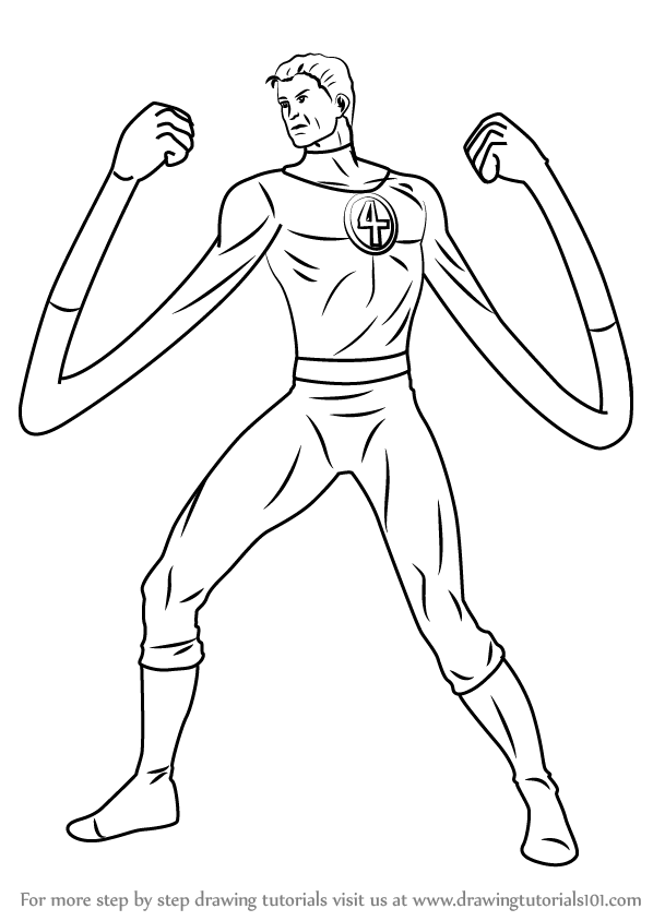 598x844 learn how to draw mister fantastic - Fantastic Drawing