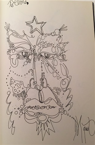 310x470 untitled fantastic drawing head of a man crowned with a star - Fantastic Drawing