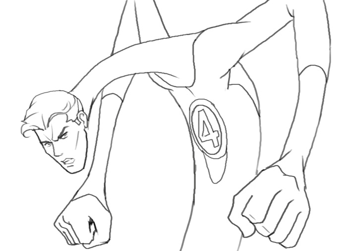700x506 how to draw mr fantastic - Fantastic Four Drawing