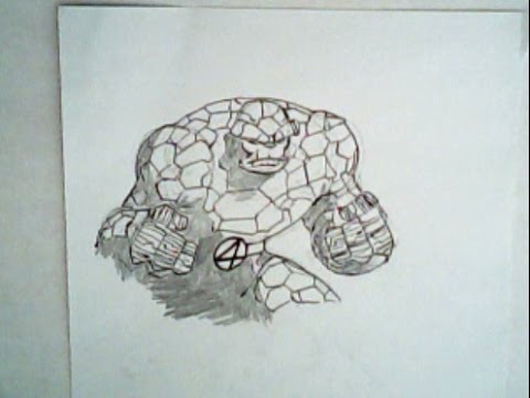 480x360 how to draw the thing from fantastic four - Fantastic Four Drawing