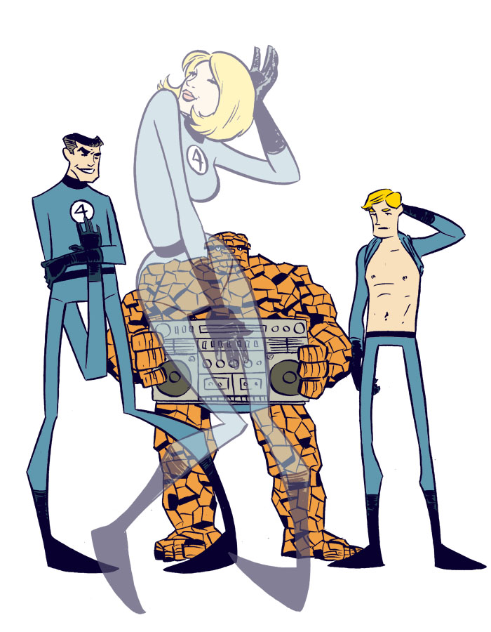 700x900 the really fantastic four - Fantastic Four Drawing