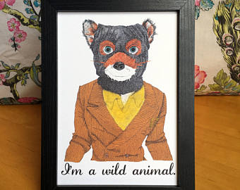 340x270 Items Similar To Wes Anderson - Fantastic Mr Fox Drawing