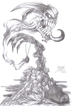 308x450 fantasy demon art drawing - Fantasy Art Drawings