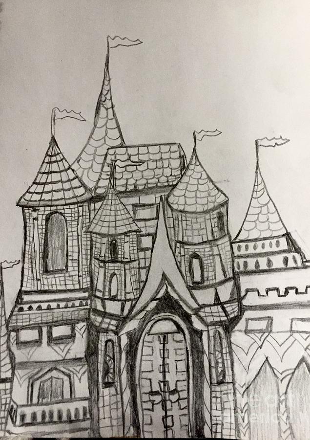 635x900 fantasy castle drawing - Fantasy Castle Drawing