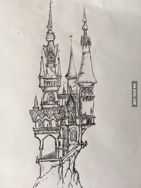 460x613 my fantasy castle drawing, i've always wanted to be able to draw - Fantasy Castle Drawing