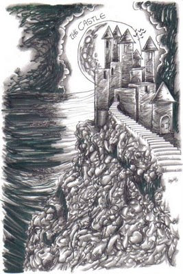 267x400 wayne tully horror art drawing a castle in a fantasy world - Fantasy Castle Drawing