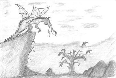 375x252 Fantasy Drawings In Pencil - Fantasy Dragon Drawings