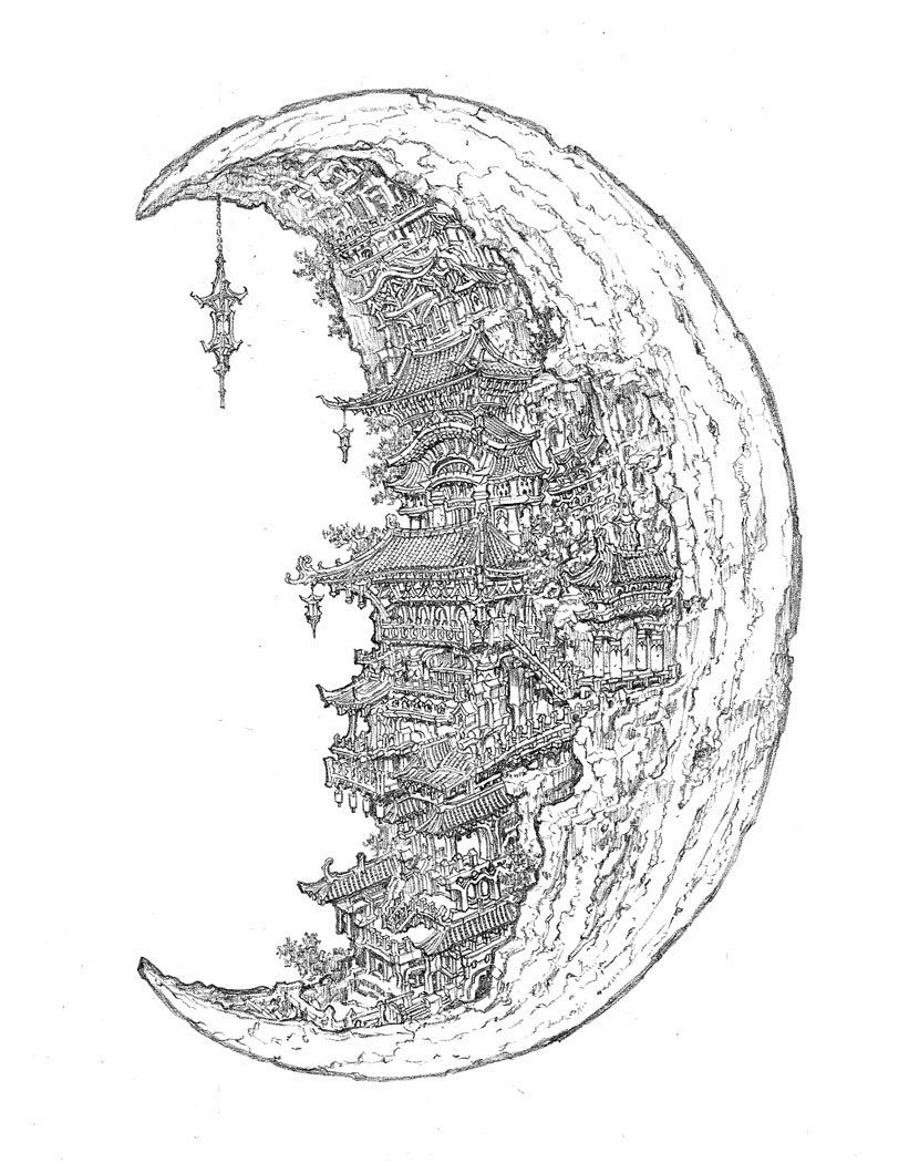 821x1050 sci fi locationenvironments - Fantasy Drawings