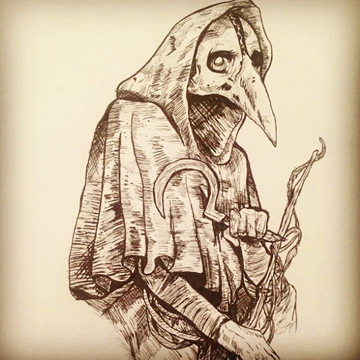 720x720 The Plague Doctor - Fantasy Drawings
