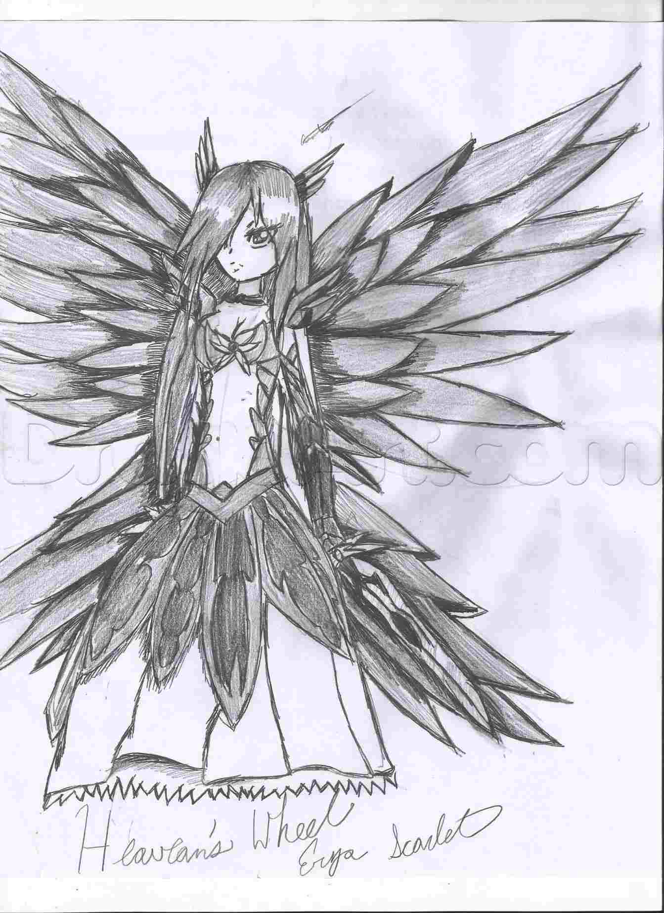 1343x1847 Fairy Drawings To Draw Fantasy Anime An Fairy Step - Fantasy Fairy Drawings