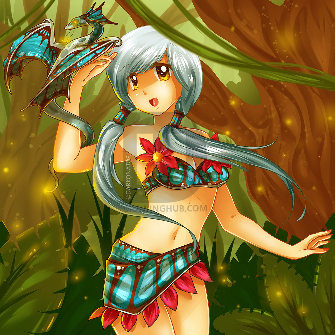 1076x1076 how to draw a fantasy girl, fantasy girl, step - Fantasy Girl Drawing