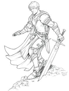 236x310 Best Fantasy - Fantasy Knight Drawing