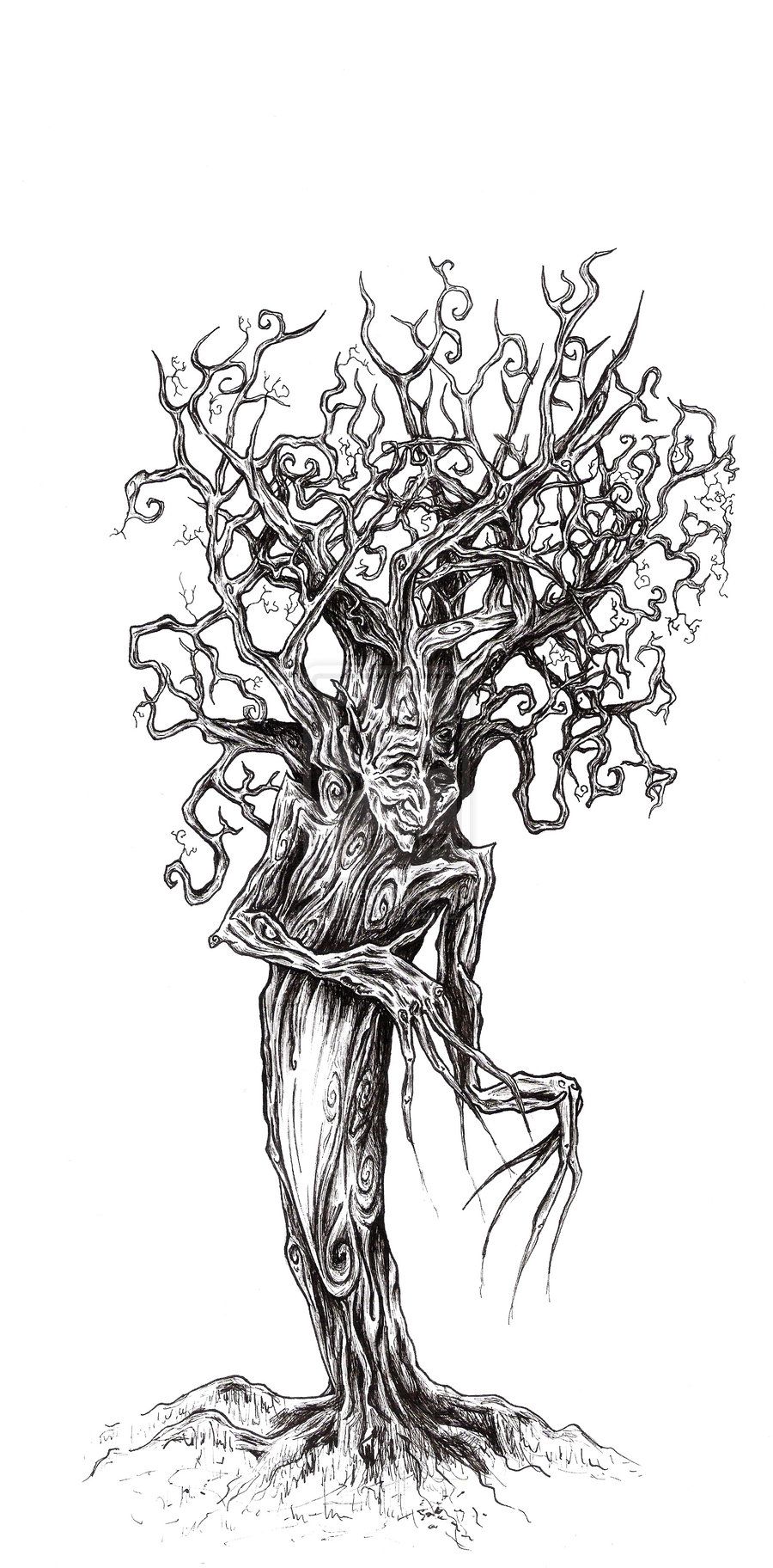 Fantasy Tree Drawing at PaintingValley.com | Explore collection of ...