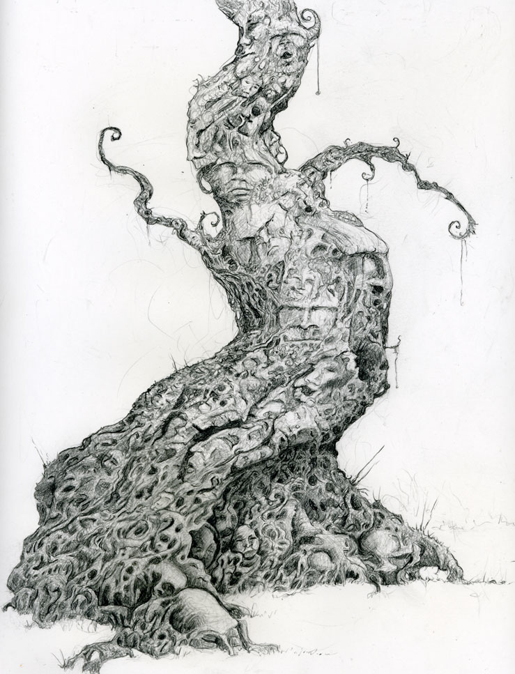 739x967 Tree Drawings - Fantasy Tree Drawing
